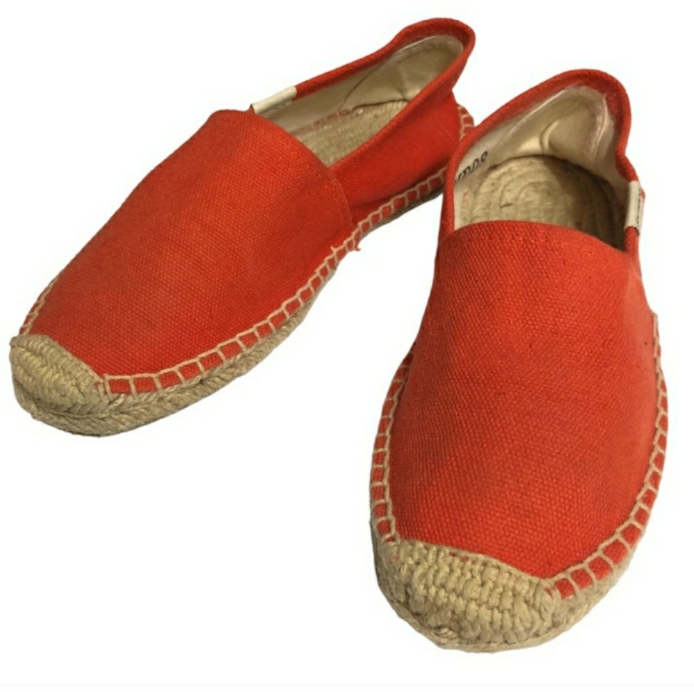 SOLUDOS Dali Espadrilles in Tangerine Red Size 5. EUC!